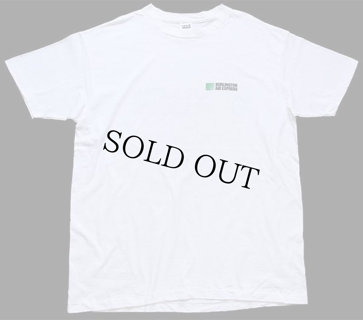画像2: 90s USA製 BURLINGTON AIR EXPRESS ロゴ コットンTシャツ 白 XL (2)
