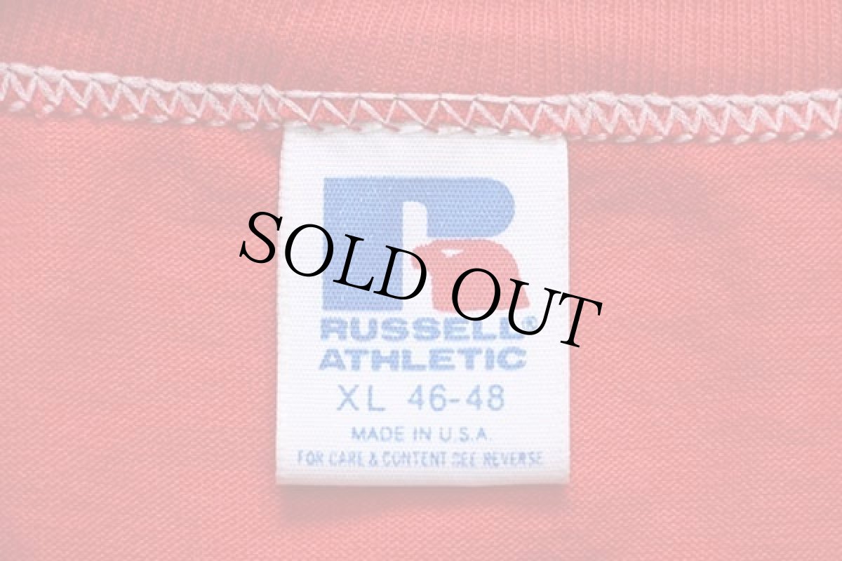 画像4: デッドストック★80s USA製 RUSSELLラッセル NORTHEAST HAWKS BASKETBALL CAMP マスコット Tシャツ 赤 XL★D (4)