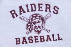 画像5: 90s RAIDERS BASEBALL 海賊 コットンTシャツ 白 XL (5)