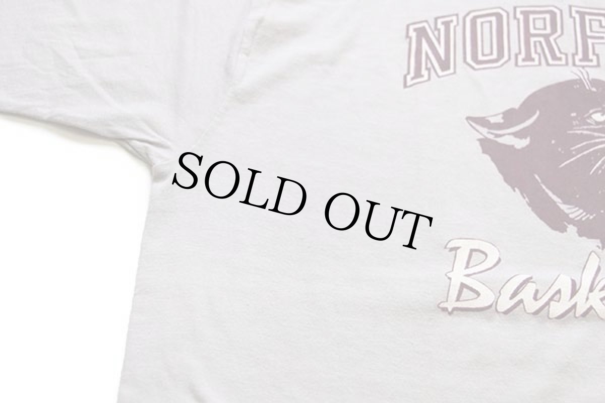 画像6: デッドストック★80s USA製 NORFOLK Basketball Tシャツ グレー XL (6)