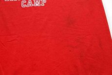 画像5: デッドストック★80s USA製 RUSSELLラッセル NORTHEAST HAWKS BASKETBALL CAMP マスコット Tシャツ 赤 L★B (5)