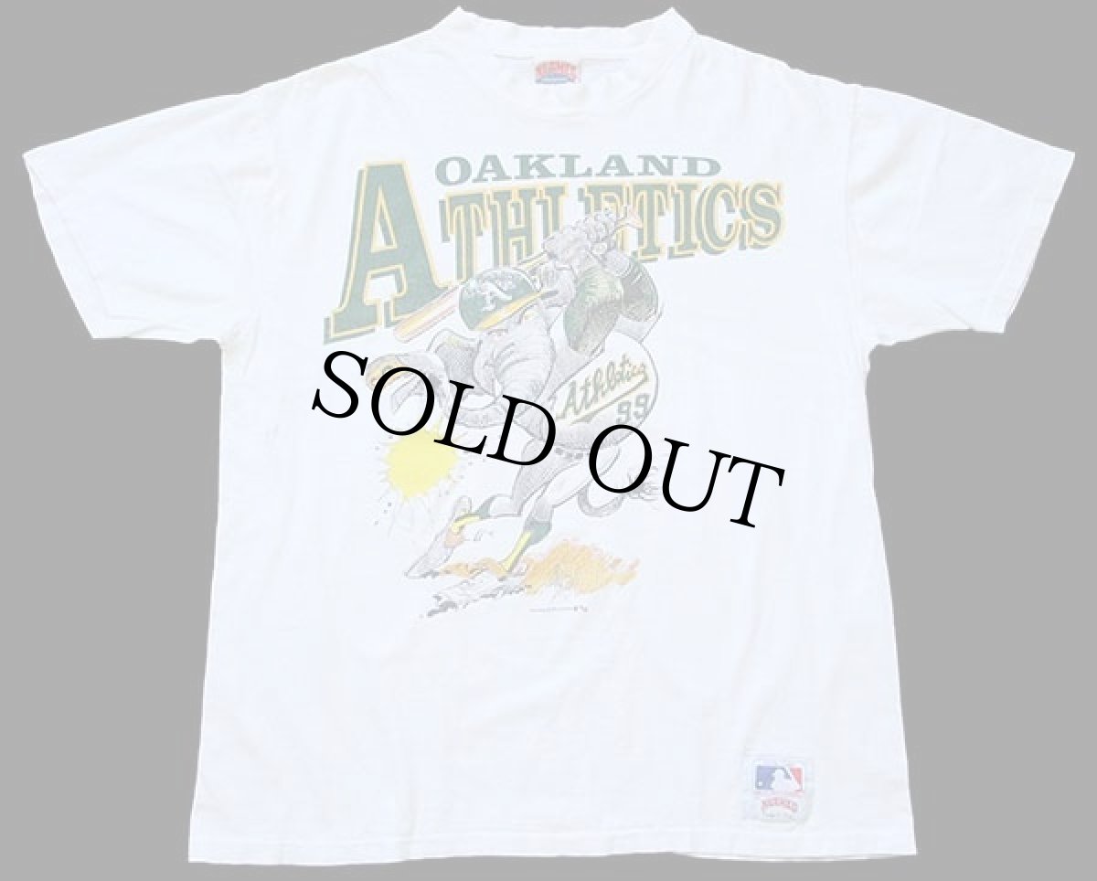 画像2: 90s USA製 MLB OAKLAND ATHLETICS コットンTシャツ 白 XL (2)
