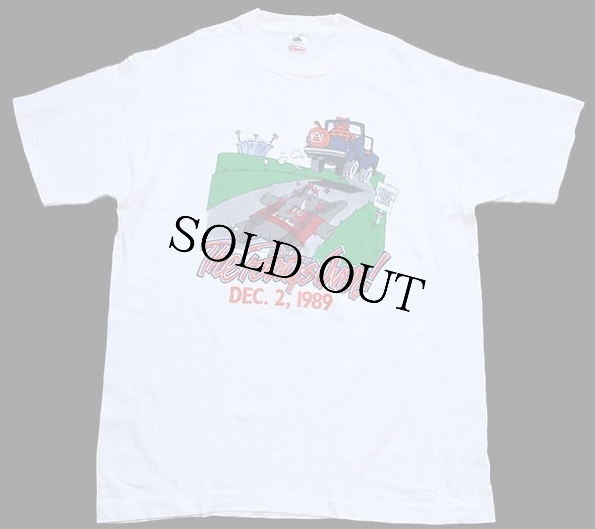 画像2: 80s USA製 The Party's Over! BEAT BAMA 両面プリント コットンTシャツ 白 XL (2)