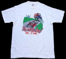 画像2: 80s USA製 The Party's Over! BEAT BAMA 両面プリント コットンTシャツ 白 XL (2)