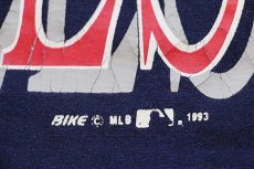 画像5: 90s USA製 MLB NEW YORK YANKEES ニューヨーク ヤンキース コットンTシャツ ナス紺 L (5)