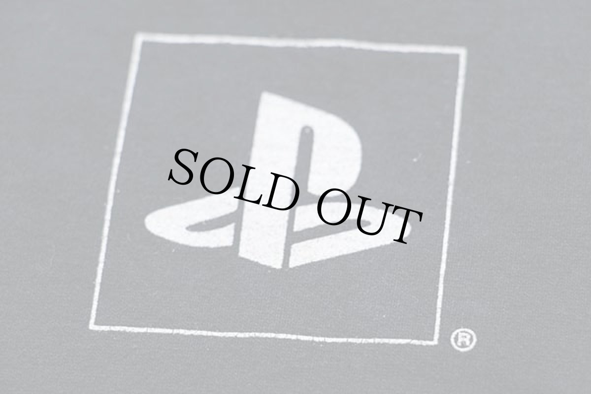 画像4: 00s PLAYSTATION 2 ロゴ 両面プリント アート コットンTシャツ 黒 M (4)