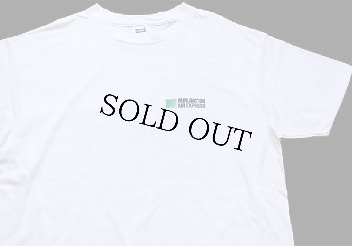画像3: 90s USA製 BURLINGTON AIR EXPRESS ロゴ コットンTシャツ 白 XL (3)