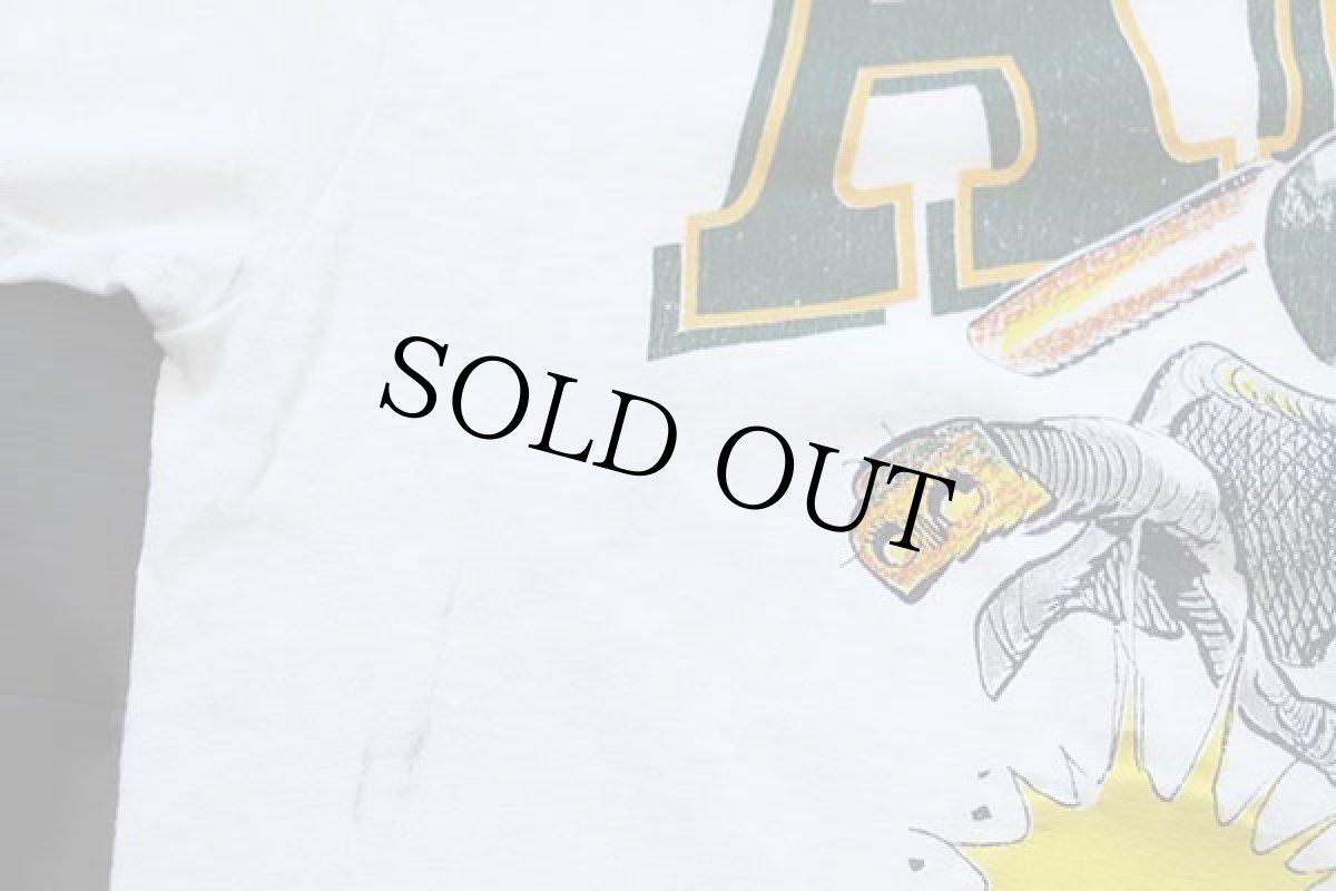 画像7: 90s USA製 MLB OAKLAND ATHLETICS コットンTシャツ 白 XL (7)