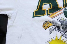 画像7: 90s USA製 MLB OAKLAND ATHLETICS コットンTシャツ 白 XL (7)