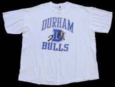 画像2: 90s USA製 DURHAM BULLS コットンTシャツ 白 XXL★特大 (2)