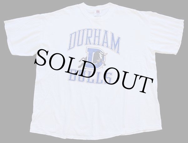 90s USA製 DURHAM BULLS コットンTシャツ 白 XXL☆特大