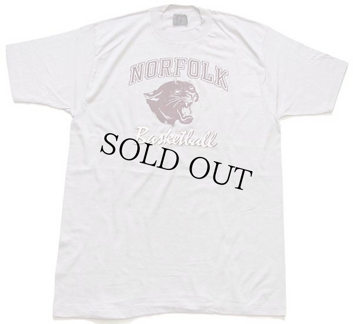 画像2: デッドストック★80s USA製 NORFOLK Basketball Tシャツ グレー XL (2)