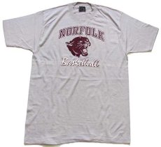画像2: デッドストック★80s USA製 NORFOLK Basketball Tシャツ グレー XL (2)