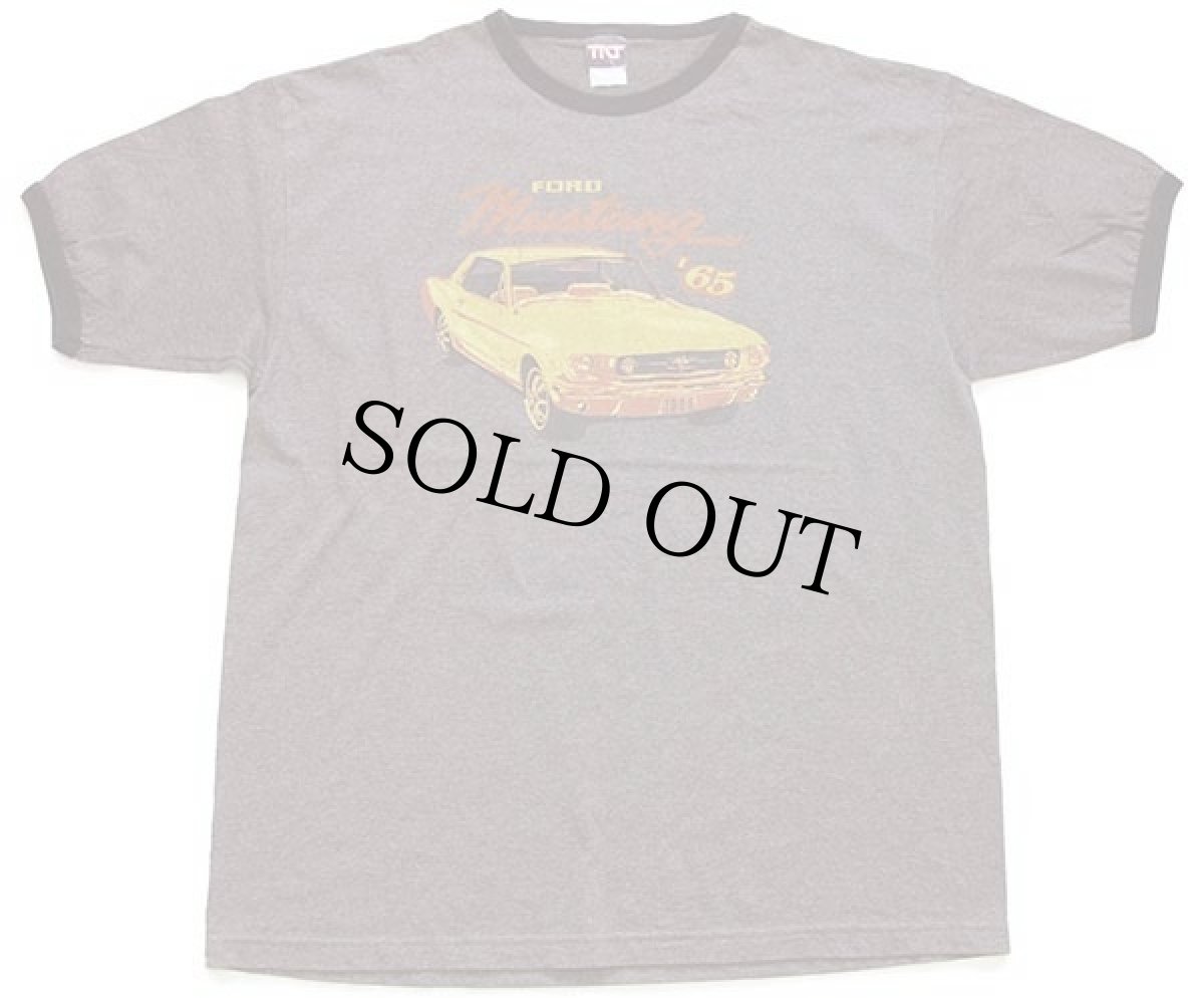 画像2: 90s USA製 FORDフォード Mustang 65 リンガーTシャツ 杢ブラウン×焦げ茶 XL (2)