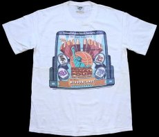 画像2: 90s USA製 Leeリー NCAA FINAL FOUR 1996 MEADOWLANDS 自由の女神 コットンTシャツ 白 L (2)