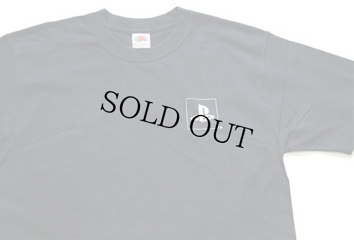 画像3: 00s PLAYSTATION 2 ロゴ 両面プリント アート コットンTシャツ 黒 M (3)