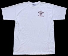 画像2: 90s RAIDERS BASEBALL 海賊 コットンTシャツ 白 XL (2)