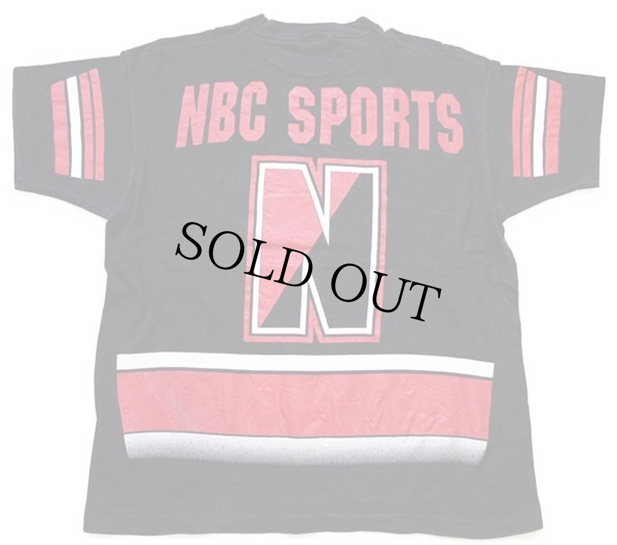画像3: 90s USA製 PRO PLAYER NBC SPORTS ビッグロゴ 両面プリント コットンTシャツ 黒 XL (3)