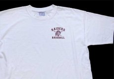 画像1: 90s RAIDERS BASEBALL 海賊 コットンTシャツ 白 XL (1)