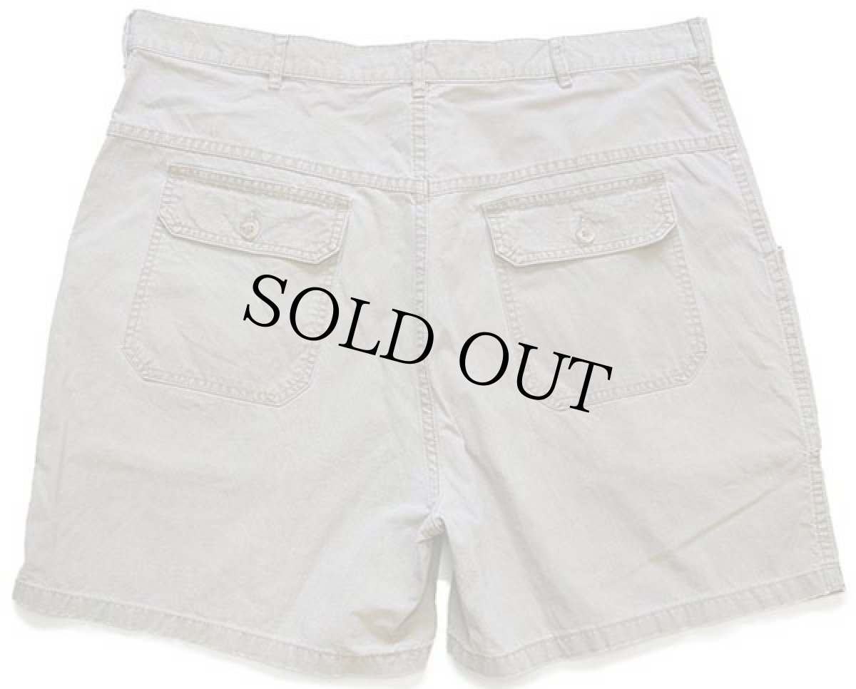 画像2: 80s BANANA REPUBLICバナナリパブリック コットンポプリン ブッシュ ショートパンツ グレーベージュ 38★ショーツ (2)