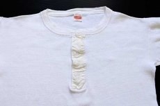 画像5: 70s USA製 Healthknit Maggie's Pharm ヘンリーネック コットン アンダーシャツ 生成り M (5)