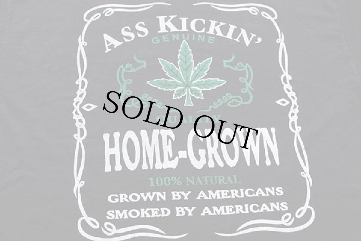 画像5: 00s Hanes AGRICULTURE ASS KICKIN HOME GROWN ガンジャ コットンTシャツ 黒 XL (5)