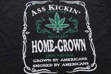 画像5: 00s Hanes AGRICULTURE ASS KICKIN HOME GROWN ガンジャ コットンTシャツ 黒 XL (5)