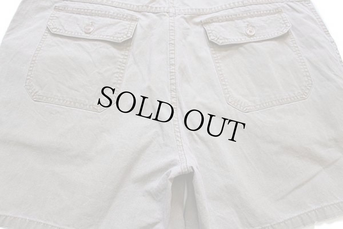 画像4: 80s BANANA REPUBLICバナナリパブリック コットンポプリン ブッシュ ショートパンツ グレーベージュ 38★ショーツ (4)