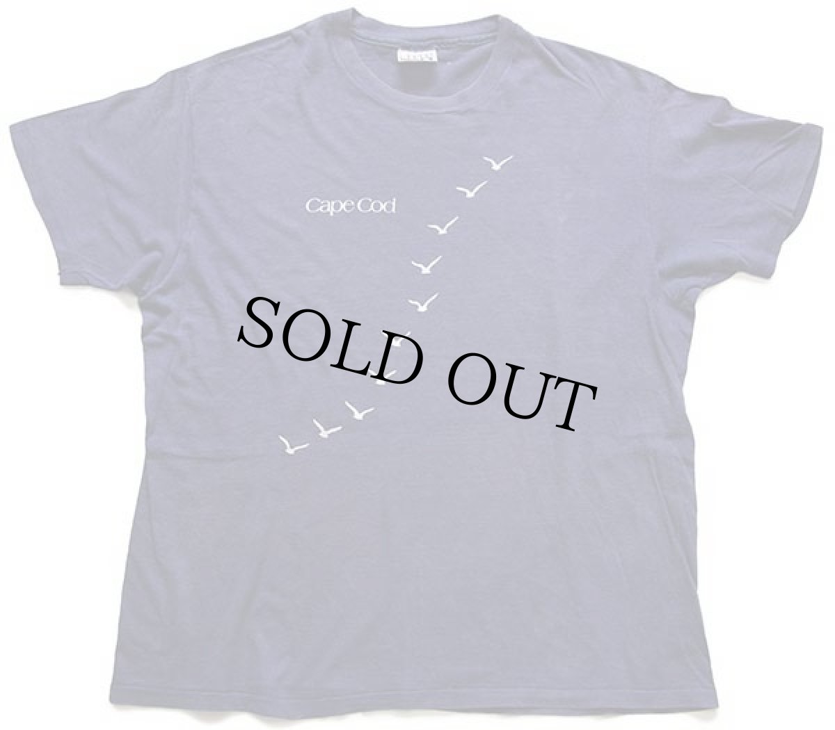 画像2: 80s USA製 Hanes Cape Cod カモメ コットンTシャツ ナス紺 フェード XL (2)