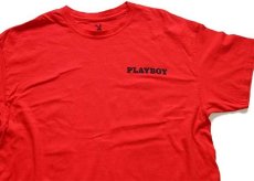 画像3: PLAYBOYプレイボーイ ビッグロゴ コットンTシャツ 赤 XL (3)