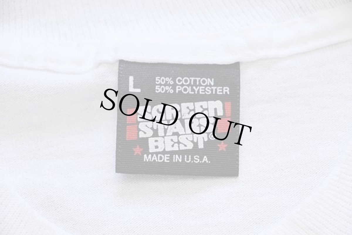 画像4: 90s USA製 レベルフラッグ MIKIE'S SECURITY 両面プリント Tシャツ 白 XL (4)