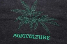 画像4: 00s Hanes AGRICULTURE ASS KICKIN HOME GROWN ガンジャ コットンTシャツ 黒 XL (4)