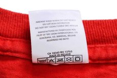 画像5: 90s アイルランド製 BIG RED HAMBURG MACHINE リボルバー コットンTシャツ 赤 L (5)