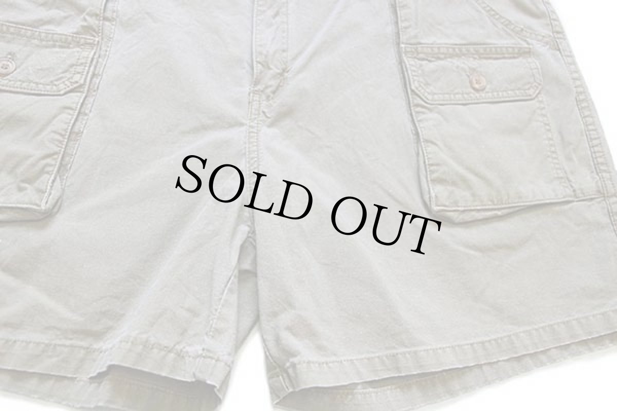 画像5: 80s BANANA REPUBLICバナナリパブリック コットンポプリン ブッシュ ショートパンツ グレーベージュ 38★ショーツ (5)