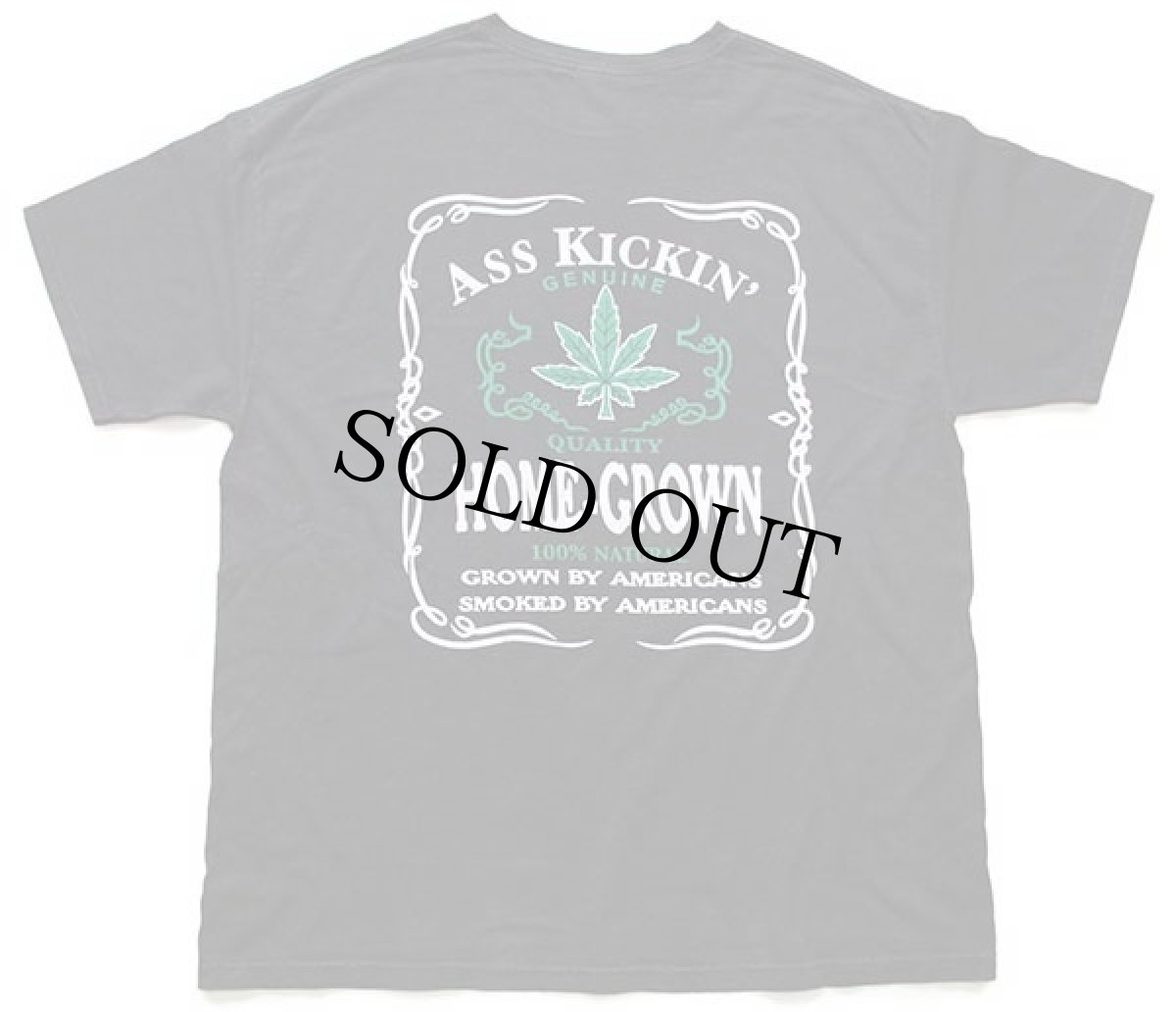 画像1: 00s Hanes AGRICULTURE ASS KICKIN HOME GROWN ガンジャ コットンTシャツ 黒 XL (1)