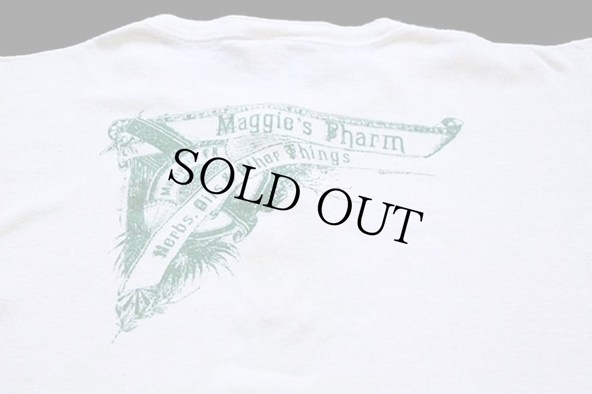 画像4: 70s USA製 Healthknit Maggie's Pharm ヘンリーネック コットン アンダーシャツ 生成り M (4)