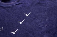 画像5: 80s USA製 Hanes Cape Cod カモメ コットンTシャツ ナス紺 フェード XL (5)
