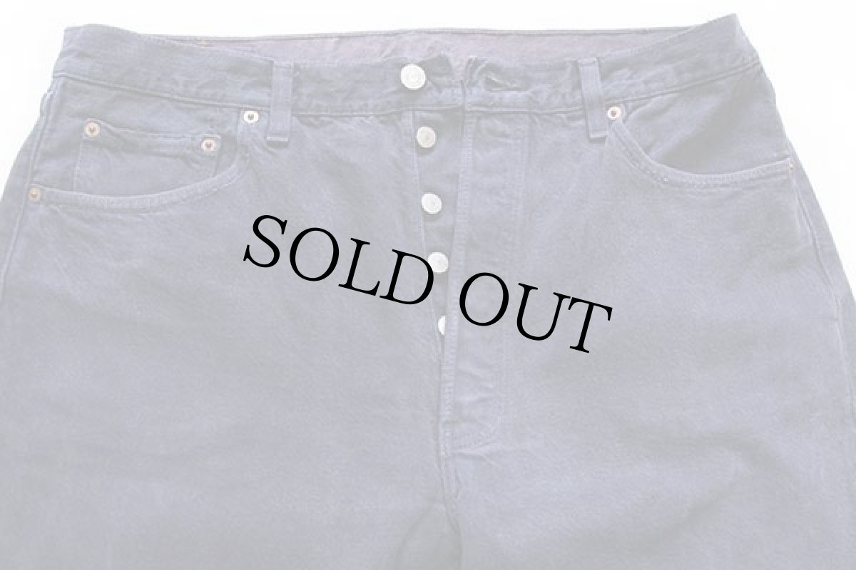画像4: 90s USA製 Levi'sリーバイス 501 カラーデニムパンツ 後染め ナス紺 w38 (4)