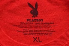画像5: PLAYBOYプレイボーイ ビッグロゴ コットンTシャツ 赤 XL (5)