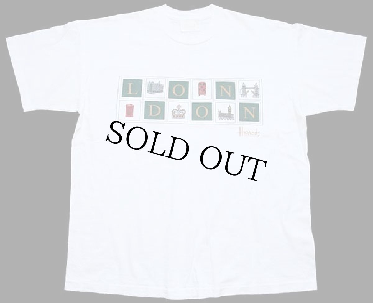 画像2: 90s Harrods LONDON コットンTシャツ 白 XL (2)