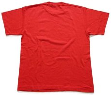 画像3: 90s アイルランド製 BIG RED HAMBURG MACHINE リボルバー コットンTシャツ 赤 L (3)