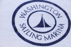 画像5: 80s USA製 Collegiate Pacific WASHINGTON SAILING MARINA コットンTシャツ 白 M (5)