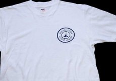 画像1: 80s USA製 Collegiate Pacific WASHINGTON SAILING MARINA コットンTシャツ 白 M (1)