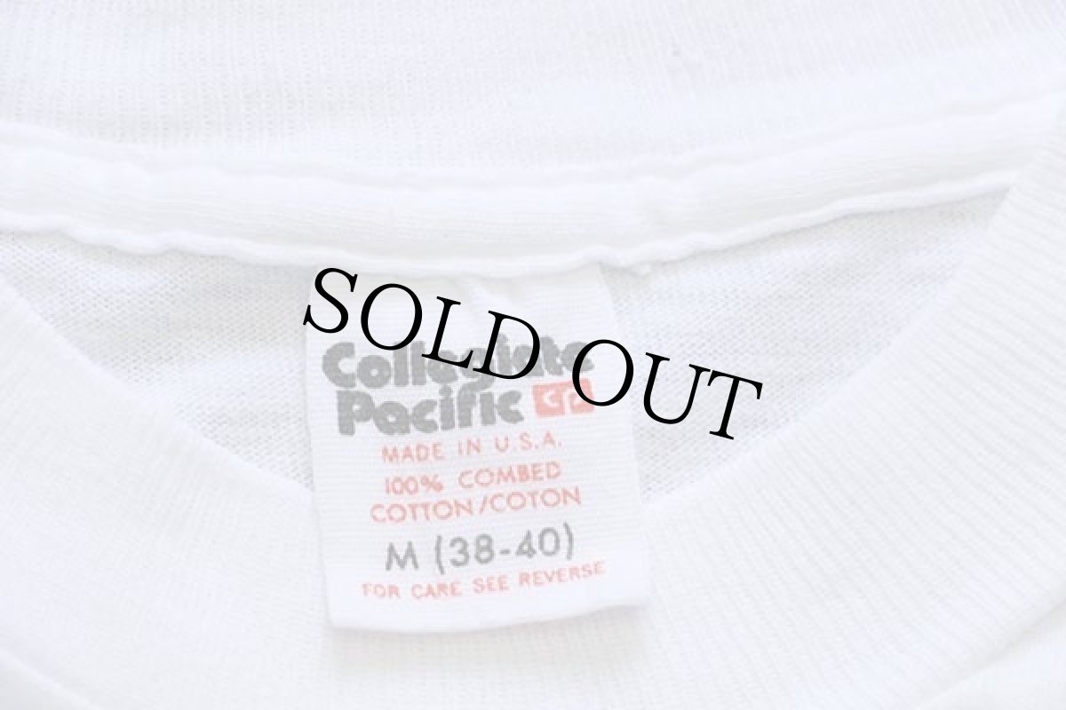 画像4: 80s USA製 Collegiate Pacific WASHINGTON SAILING MARINA コットンTシャツ 白 M (4)