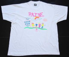 画像2: 90s USA製 P.R.I.D.E. Texas Children's Hospital 蛍光プリント イラスト Tシャツ 白 XXL★特大 (2)