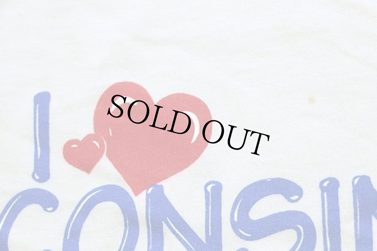 画像6: 90s USA製 I LOVE WISCONSIN! AMERICA'S DAIRYLAND ウシ ブタ トリ Tシャツ クリーム XL (6)