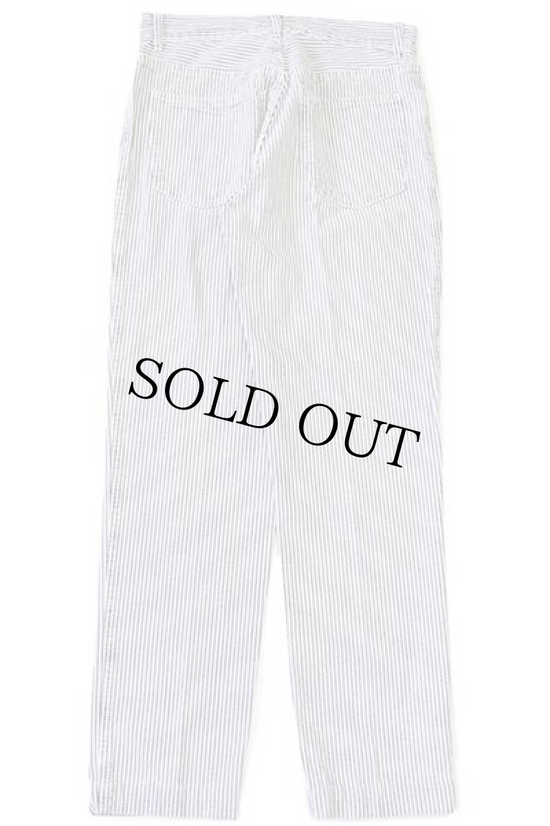 画像3: 90s イタリア製 CONTROCORO ヒッコリー ストライプ コットンパンツ チャコールグレー×ライトグレー 44 (3)