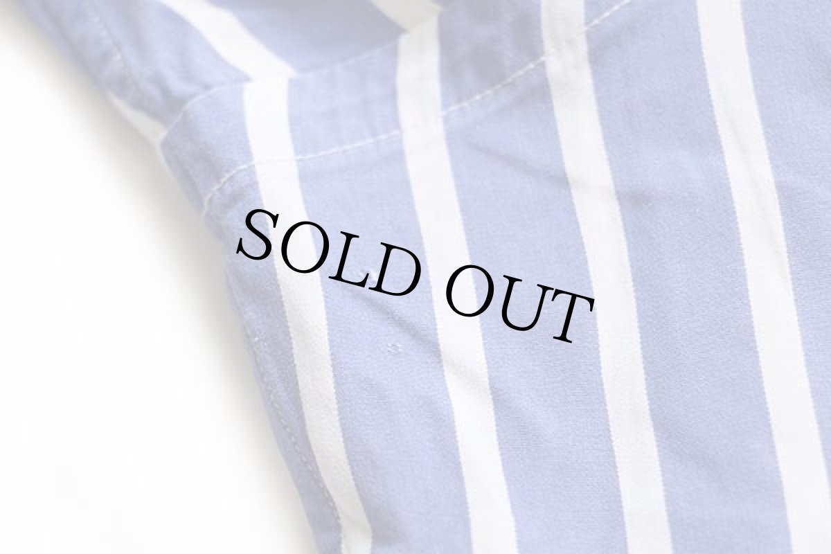 画像7: 90s ポロ ラルフローレン REGENT ストライプ ワイドカラー コットンシャツ 青×白 15.5 (7)