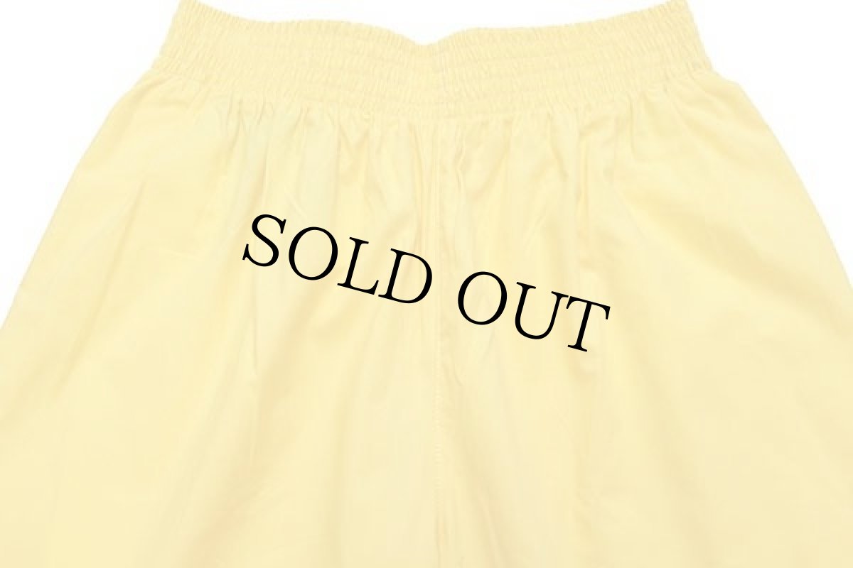 画像4: デッドストック★90s イタリア製 benettonベネトン 無地 コットン イージーパンツ 黄 42 (4)