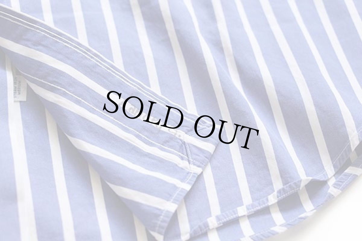 画像5: 90s ポロ ラルフローレン REGENT ストライプ ワイドカラー コットンシャツ 青×白 15.5 (5)